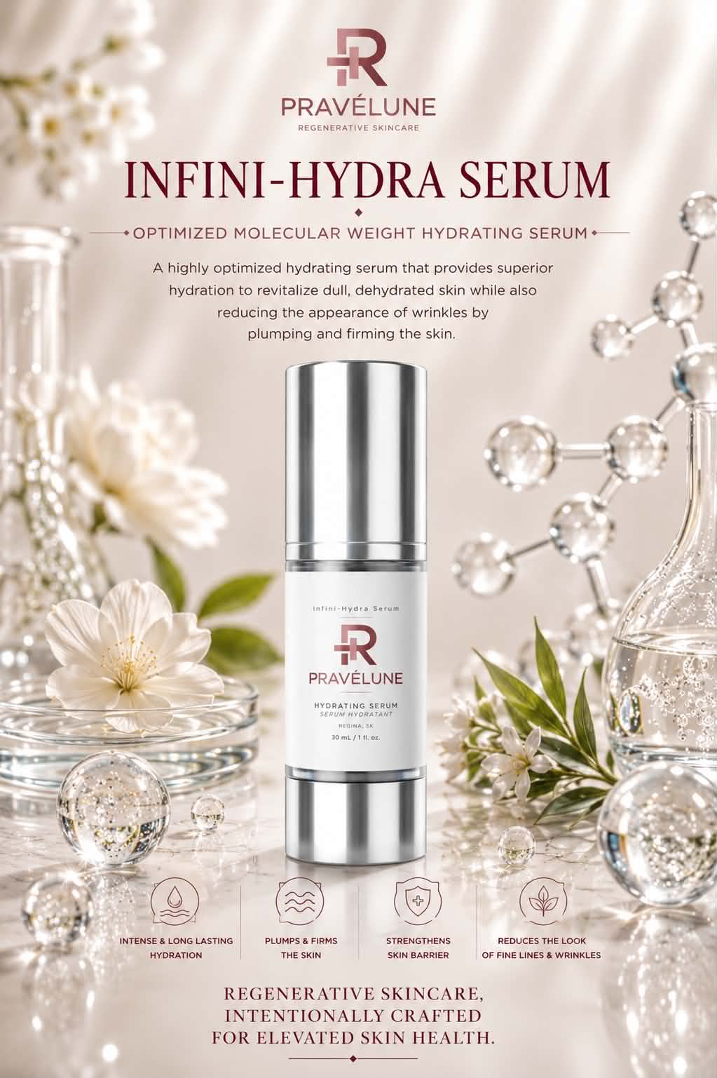 Infini-Hydra Serum  "Optimized Molecular Weight Hydrating Serum" 30mL