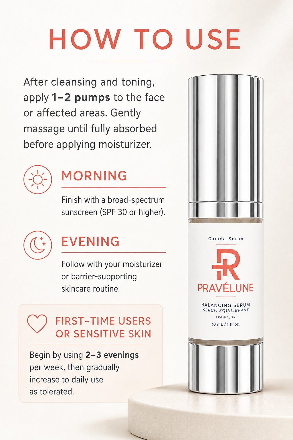Caméa Balancing Serum  "Face Serum for a Clear and Even Complexion" 30mL