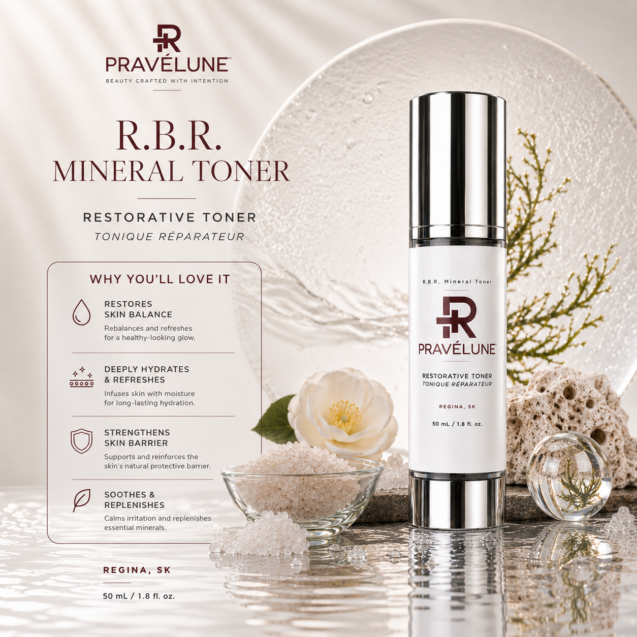 R.B.R. Mineral Toner "Skin Softening & PH Balancing Toner" 50mL