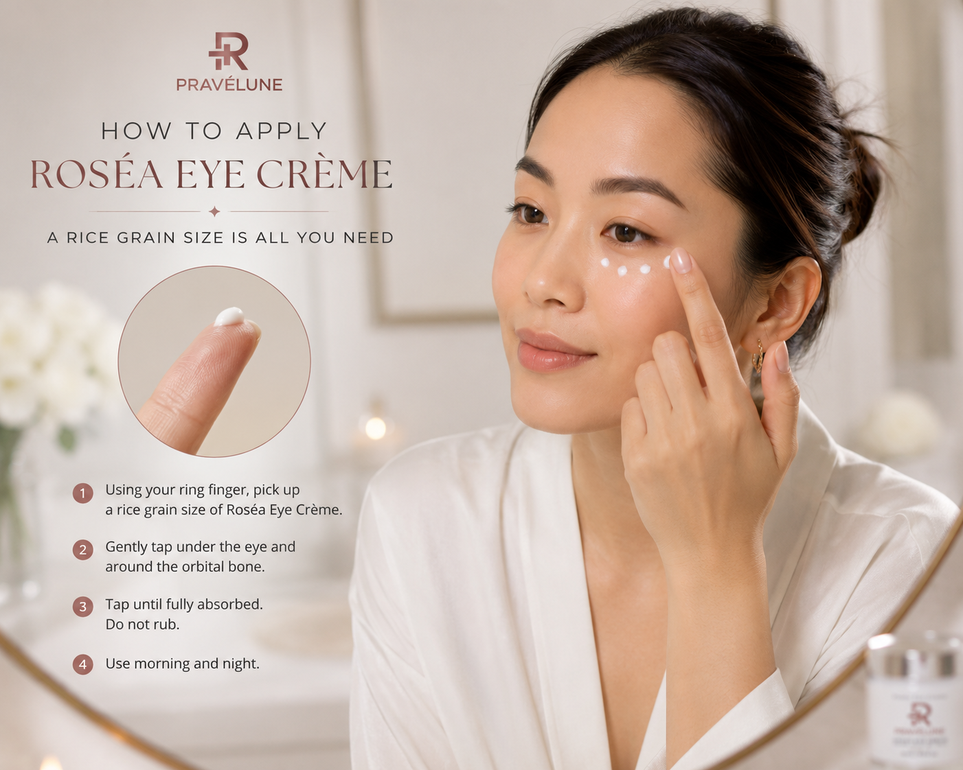 Roséa Eye Crème "Under Eye Cream for Dark Circles & Fine Lines" 15mL